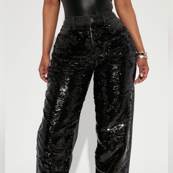 Sequin Jean's Fashion Nova Jeans - Picture 1 of 1